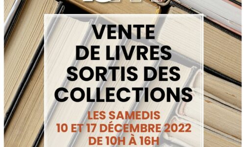 Vente de livres les samedi 10 et 17 décembre