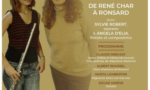 (CONCERT) Atelier 4 saisons : De René Char à Ronsard / Jeudi 23 février à 18h