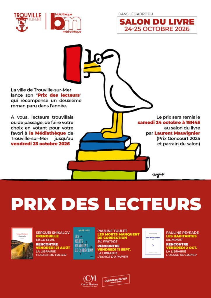 Affiche annonçant le prix des lecteurs de Trouville-sur-Mer