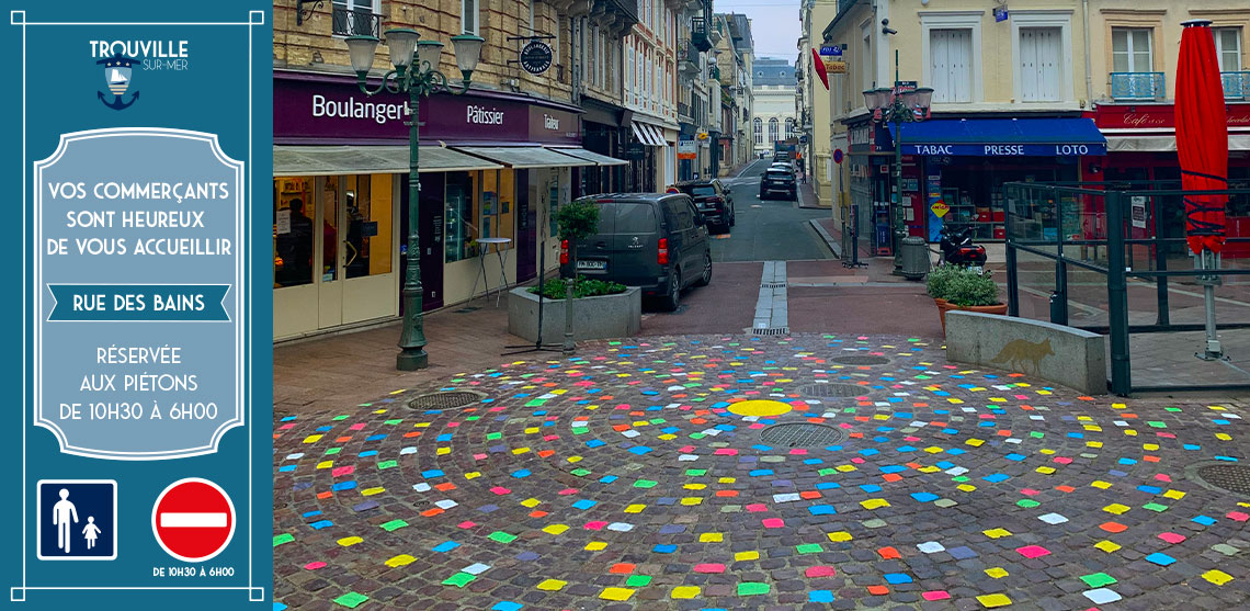 Instauration d’une zone piétonne Rue des Bains